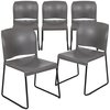 Flash Furniture Gray Plastic Stack Chair, PK5 5-RUT-238A-GY-GG